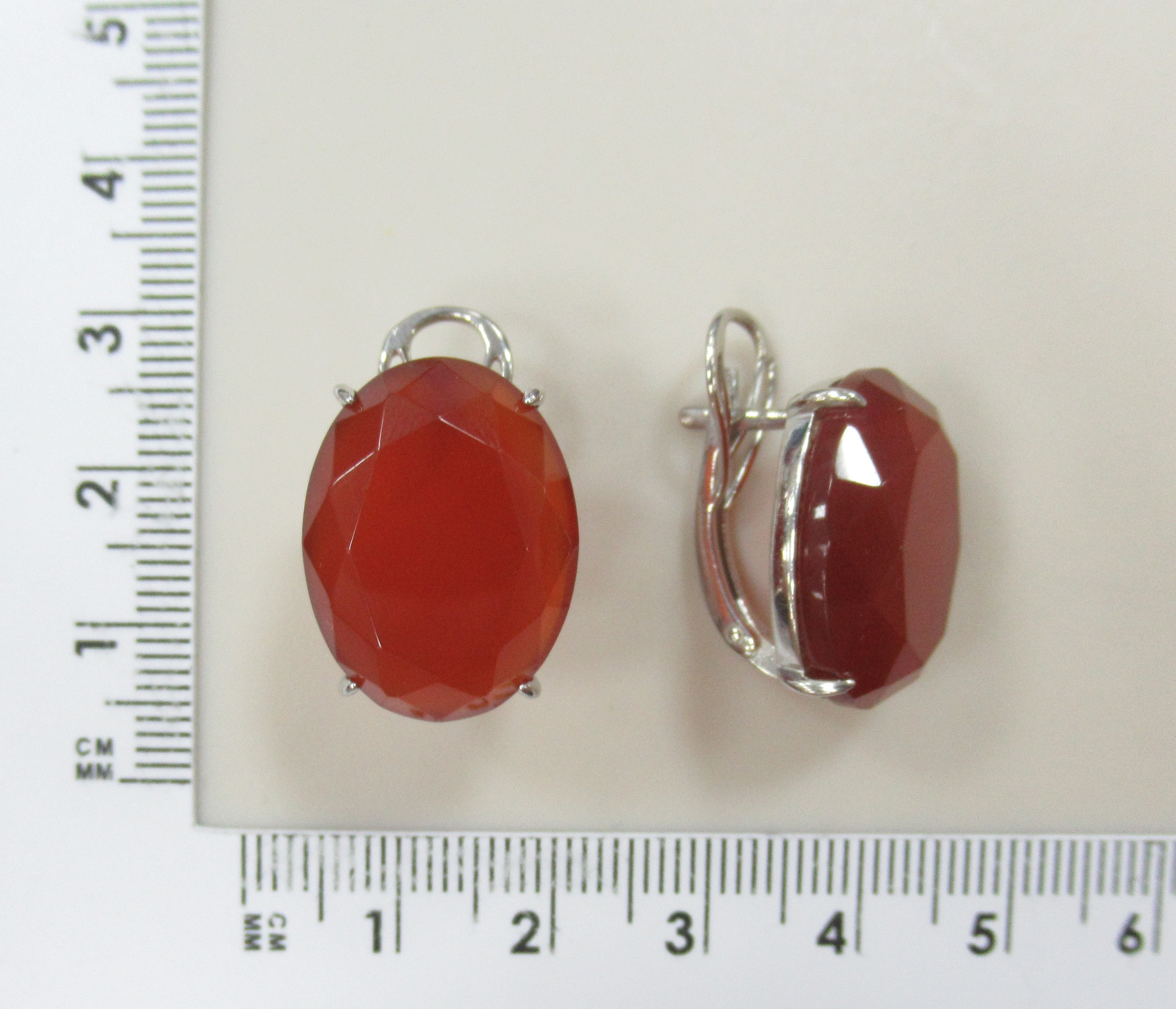 Серебряные серьги с агатами